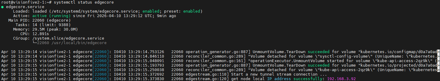 Edge node status